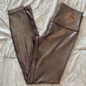 Lululemon Metallic Maroon Leggings